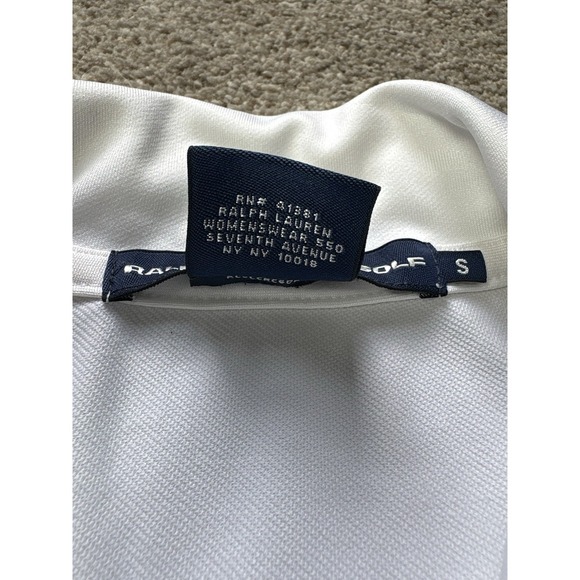 Ralph Lauren Golf Womens Small White Long Sleeve 1/2 Zip Pullover White Solid - Picture 4 of 8